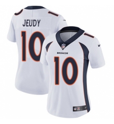 Women's Denver Broncos #10 Jerry Jeudy White Stitched Vapor Untouchable Limited Jersey
