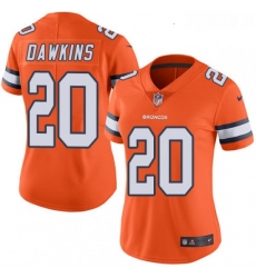 Womens Nike Denver Broncos 20 Brian Dawkins Elite Orange Rush Vapor Untouchable NFL Jersey