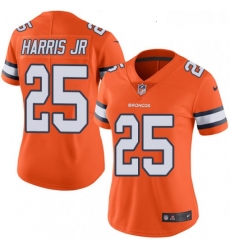 Womens Nike Denver Broncos 25 Chris Harris Jr Limited Orange Rush Vapor Untouchable NFL Jersey
