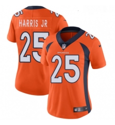 Womens Nike Denver Broncos 25 Chris Harris Jr Orange Team Color Vapor Untouchable Limited Player NFL Jersey