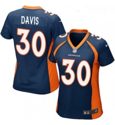 Womens Nike Denver Broncos 30 Terrell Davis Game Navy Blue Alternate NFL Jersey