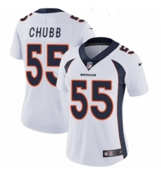 Womens Nike Denver Broncos 55 Bradley Chubb White Vapor Untouchable Elite Player NFL Jersey
