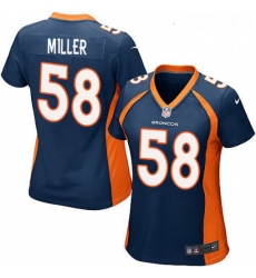 Womens Nike Denver Broncos 58 Von Miller Game Navy Blue Alternate NFL Jersey