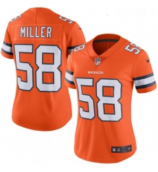 Womens Nike Denver Broncos 58 Von Miller Limited Orange Rush Vapor Untouchable NFL Jersey