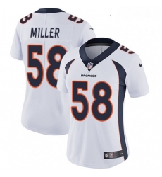 Womens Nike Denver Broncos 58 Von Miller White Vapor Untouchable Limited Player NFL Jersey