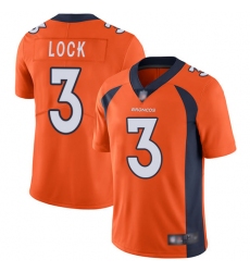 Broncos 3 Drew Lock Orange Team Color Youth Stitched Football Vapor Untouchable Limited Jersey