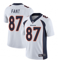 Broncos 87 Noah Fant White Youth Stitched Football Vapor Untouchable Limited Jersey