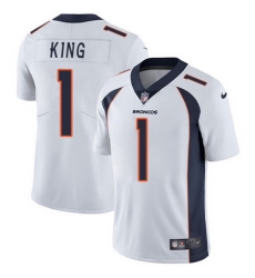 Nike Broncos #1 Marquette King White Youth Stitched NFL Vapor Untouchable Limited Jersey
