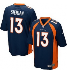 Nike Broncos #13 Trevor Siemian Blue Alternate Youth Stitched NFL New Elite Jersey