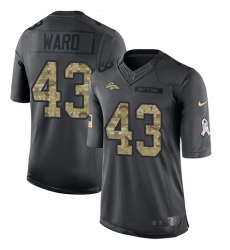 Nike Broncos #43 T J Ward Black Youth Stitched NFL Limited 2016 Salute to Service Jersey