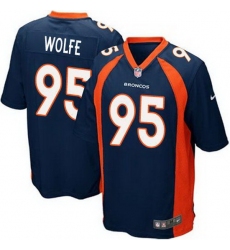 Nike Broncos #95 Derek Wolfe Blue Alternate Youth Stitched NFL New Elite Jersey