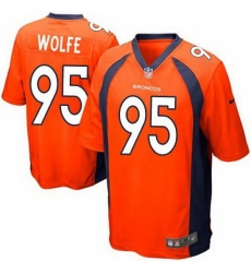Nike Broncos #95 Derek Wolfe Orange Team Color Youth Stitched NFL New Elite Jersey