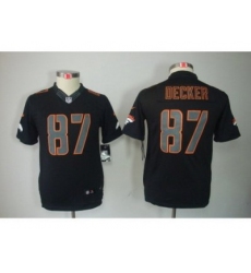 Nike Youth NFL Denver Broncos #87 Eric Decker black jerseys[Impact Limited]