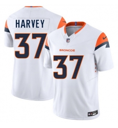 Youth Denver Broncos 37 RJ Harvey White 2025 Draft F U S E  Vapor Limited Stitched Football Jersey