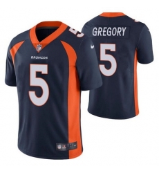 Youth Denver Broncos 5 Randy Gregory Navy Vapor Untouchable Limited Stitched Jersey
