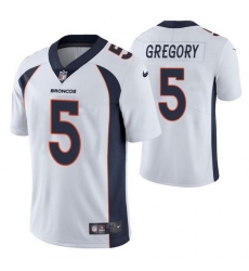 Youth Denver Broncos 5 Randy Gregory White Vapor Untouchable Limited Stitched Jersey