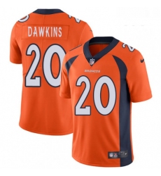 Youth Nike Denver Broncos 20 Brian Dawkins Orange Team Color Vapor Untouchable Limited Player NFL Jersey