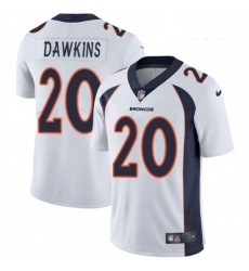 Youth Nike Denver Broncos 20 Brian Dawkins White Vapor Untouchable Limited Player NFL Jersey