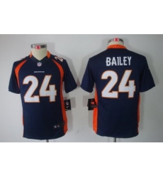 Youth Nike Denver Broncos 24# Champ Bailey Blue Color[Youth Limited Jerseys]