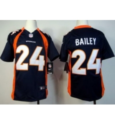 Youth Nike Denver Broncos 24# Champ Bailey Blue NFL Jerseys