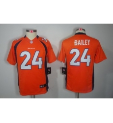 Youth Nike Denver Broncos 24# Champ Bailey Orange Color[Youth Limited Jerseys]