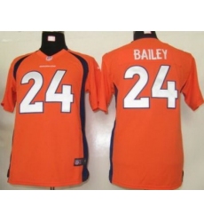 Youth Nike Denver Broncos 24# Champ Bailey Orange Nike NFL Jerseys