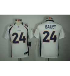Youth Nike Denver Broncos 24# Champ Bailey White Color[Youth Limited Jerseys]