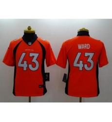 Youth Nike Denver Broncos #43 T.J. Ward Orange Team Color Stitched NFL New Limited Jersey