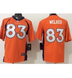 Youth Nike Denver Broncos 83 Wes Welker Orange Team Color Stitched NFL Jersey