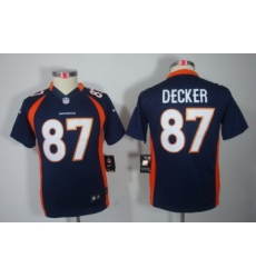 Youth Nike Denver Broncos 87# Eric Decker Blue Color[Youth Limited Jerseys]