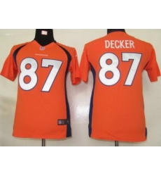 Youth Nike Denver Broncos 87# Eric Decker Orange Nike NFL Jerseys