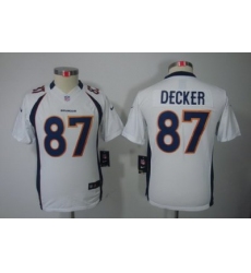Youth Nike Denver Broncos 87# Eric Decker White Color[Youth Limited Jerseys]