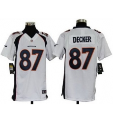 Youth Nike Denver Broncos 87# Eric Decker White Nike NFL Jerseys