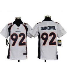Youth Nike Denver Broncos 92# Elvis Dumervil Game White Color Jersey