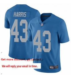 Lions 43 Will Harris Blue Throwback Men Stitched Football Vapor Untouchable Limited Jersey