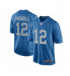 Men Detroit Lions 12 Danny Amendola Game Blue Alternate Football Jersey