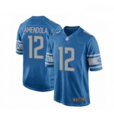 Men Detroit Lions 12 Danny Amendola Game Blue Team Color Football Jersey