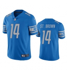Men Detroit Lions 14 Mon Ra St Brown Blue Vapor Untouchable Limited Stitched jersey