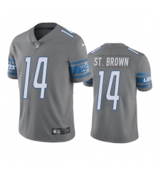 Men Detroit Lions 14 Mon Ra St Brown Grey Vapor Untouchable Limited Stitched jersey