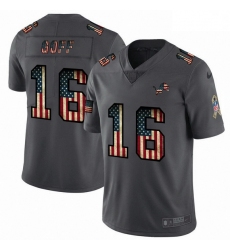 Men Detroit Lions 16 Jared Goff 2018 Salute To Service Retro USA Flag Limited NFL Jersey