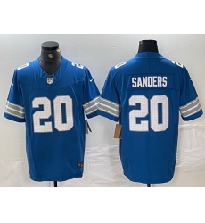 Men Detroit Lions 20 Barry Sanders Blue 2024 F U S E  Vapor Limited Stitched Jersey