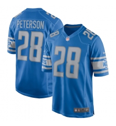 Men Detroit Lions 28 Adrian Peterson Jersey Blue Vapor Limited Jersey