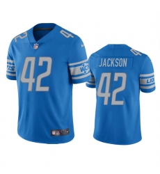 Men Detroit Lions 42 Justin Jackson Blue Vapor Untouchable Limited Stitched Jersey