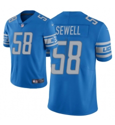 Men Detroit Lions 58 Penei Sewell 2021 NFL Draft Vapor Limited Jersey   Light Blue