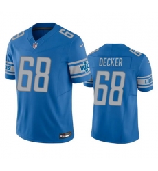 Men Detroit Lions 68 Taylor Decker Blue 2023 F U S E  Vapor Untouchable Limited Stitched Jersey