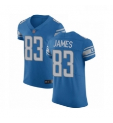 Men Detroit Lions 83 Jesse James Blue Team Color Vapor Untouchable Elite Player Football Jersey