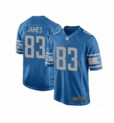 Men Detroit Lions 83 Jesse James Game Blue Team Color Football Jersey