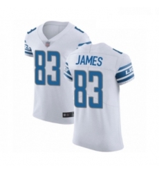 Men Detroit Lions 83 Jesse James White Vapor Untouchable Elite Player Football Jersey