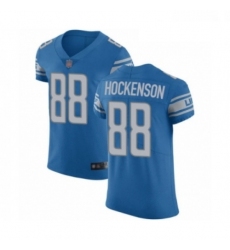 Men Detroit Lions 88 TJ Hockenson Blue Team Color Vapor Untouchable Elite Player Football Jersey