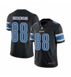 Men Detroit Lions 88 TJ Hockenson Limited Black Rush Vapor Untouchable Football Jersey